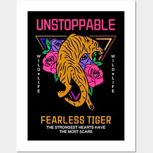Unstoppable Tiger Tigers Fearless Posters and Art